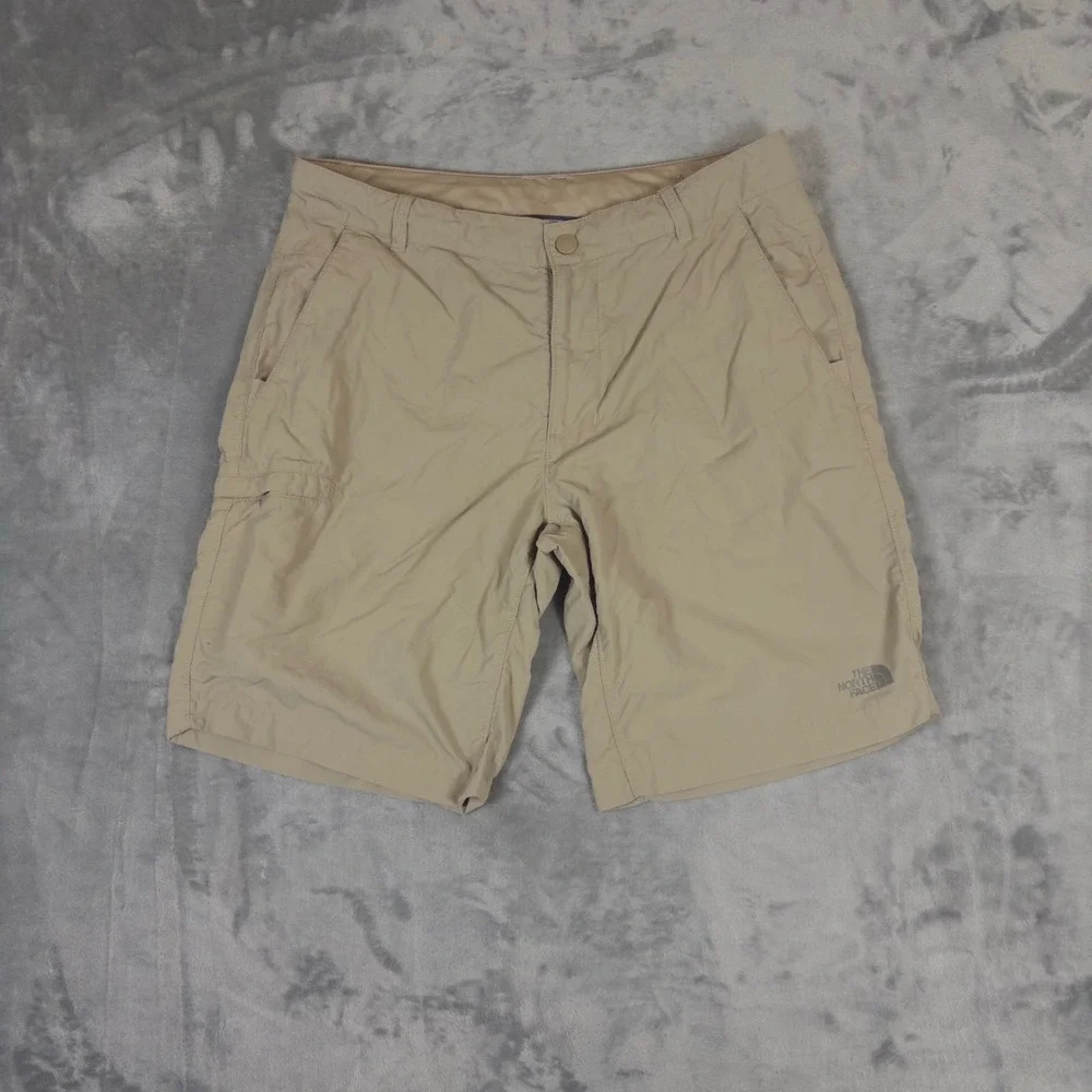 The North Face Shorts Mens 34 Tan Khaki Hiking Outdoor Nylon Cargo Casual